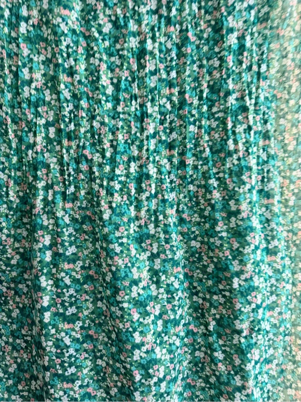 Green Floral Lightweight Scarf Wrap